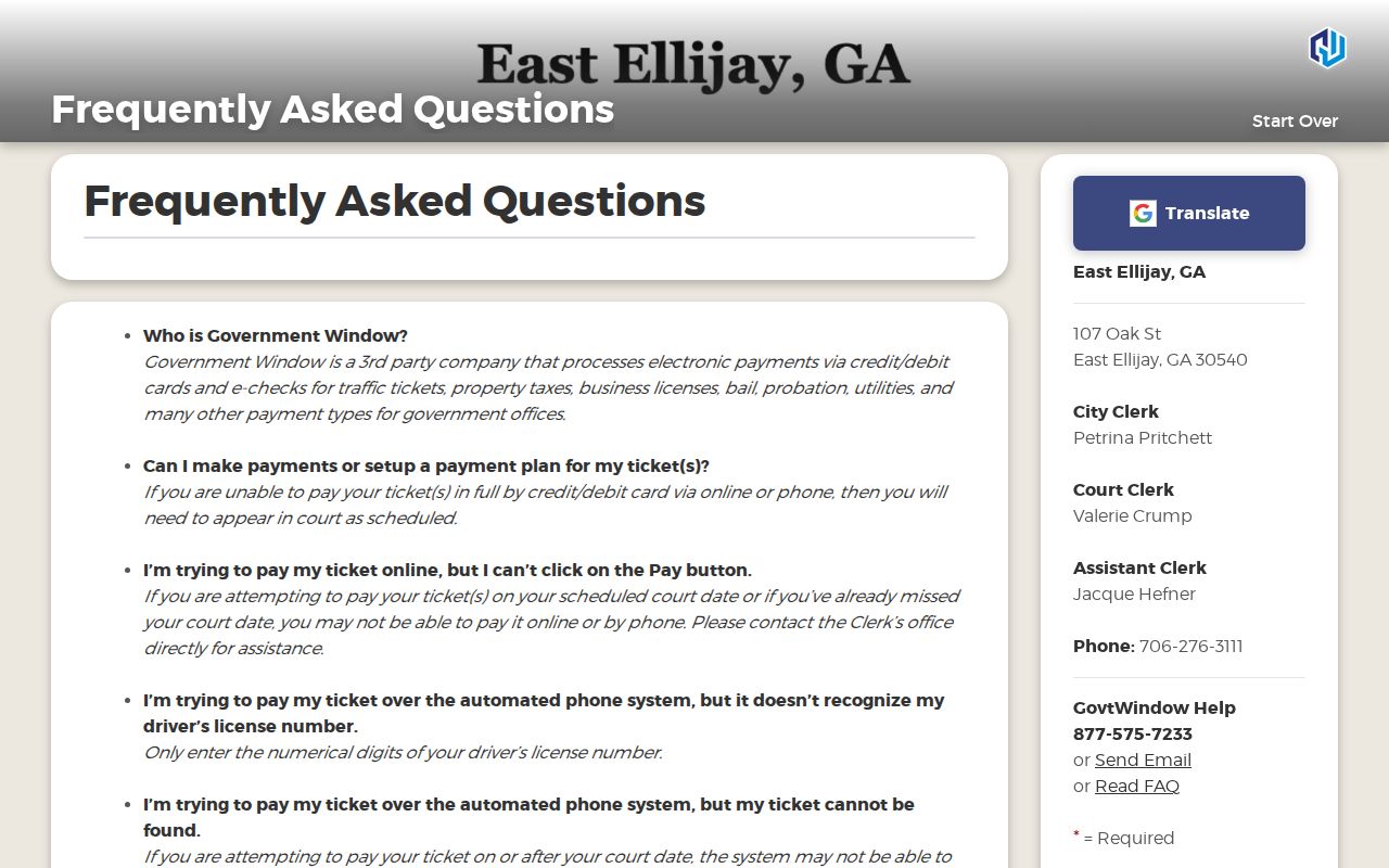 East Ellijay warrant records missed court date notice