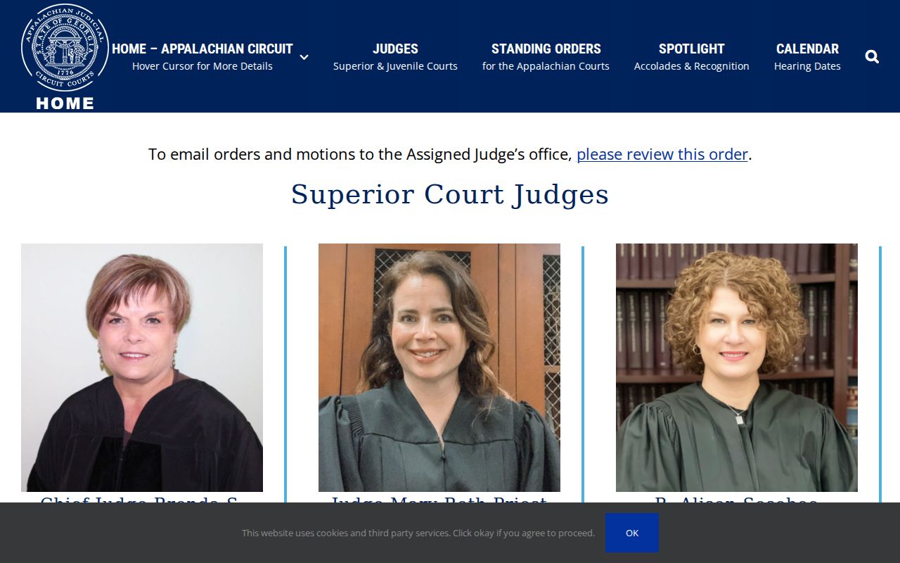 Gilmer County municipal court warrant and Appalachian Circuit directory